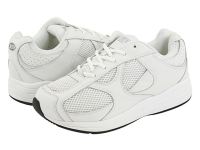 Stylish Drew Athletic Oxfords for Men - Surge - White/White Perf Leather/White Mesh On Sale